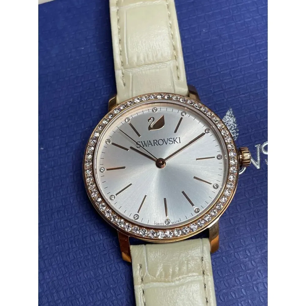 Swarovski silver dial